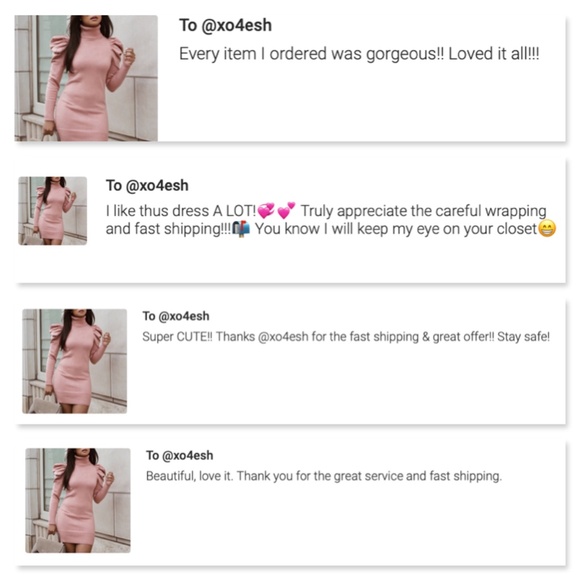 Pastel Pink Puff Sleeve Knit Mini Dress High Neck - Picture 8 of 12